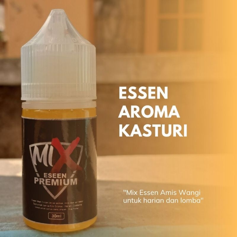 Essen Kasturi/Mix Essen Aroma Kasturi/Untuk Indukan/Ikan rame/Untuk Ikan Mas/Bawal/Lele/Patin/Nila/G