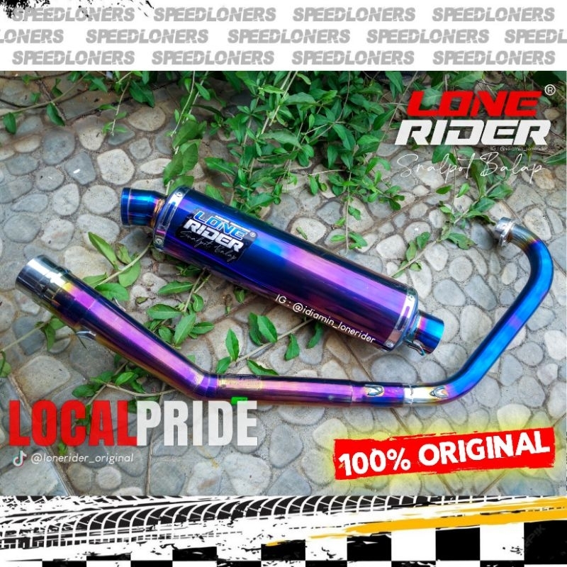 Knalpot LR Lone Rider Original - RR ft. Big Volume Bluemoon - VIXION SERIES
