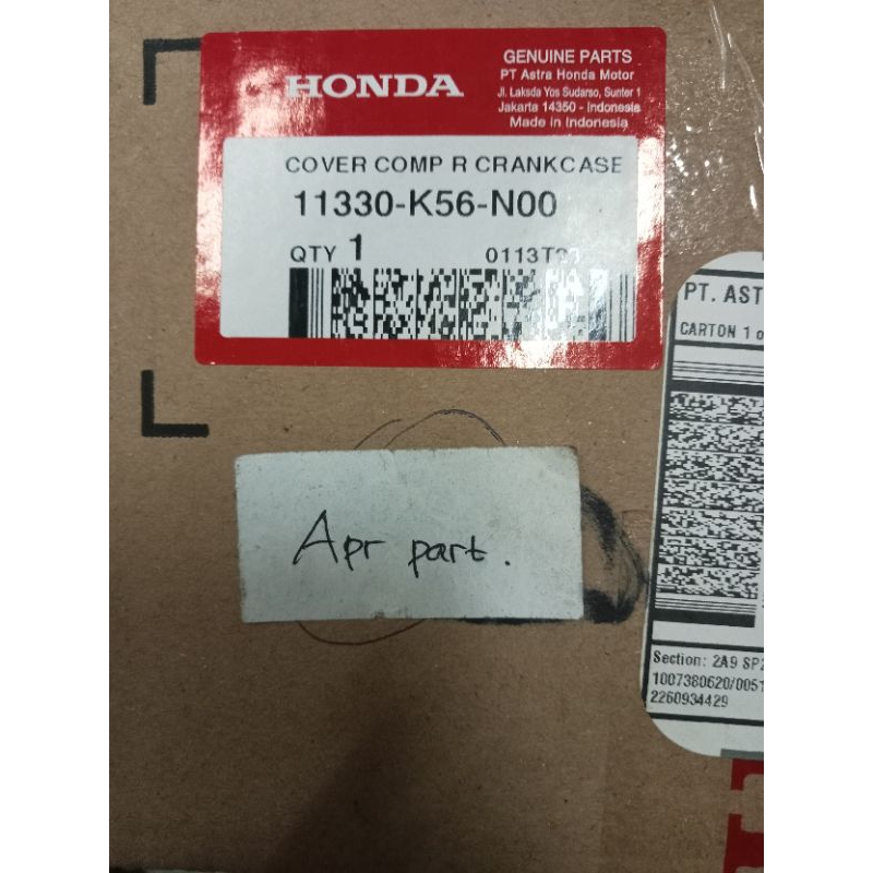 Crankcase Kanan Blok Bak Kopling Cb 150 Sonic Supra Gtr Ori Ahm 11330K56N00