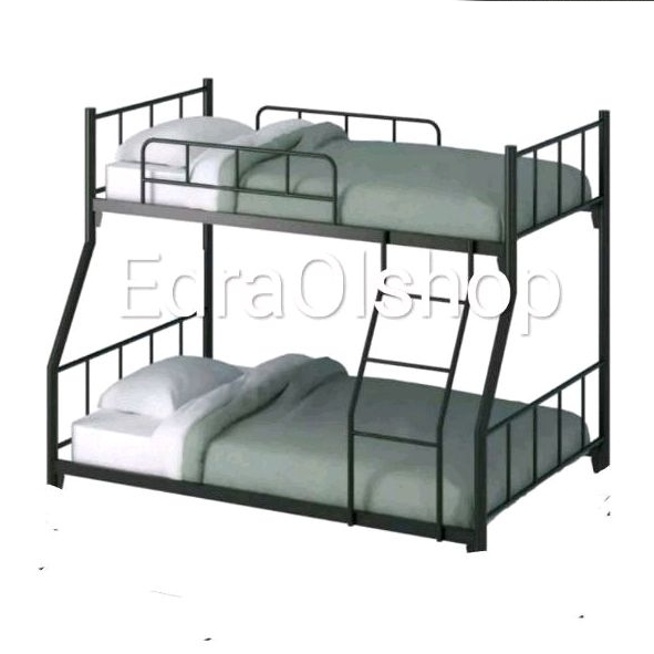Ranjang susun besi tingkat lesehan tanpa kaki aman kuat minimalis costum