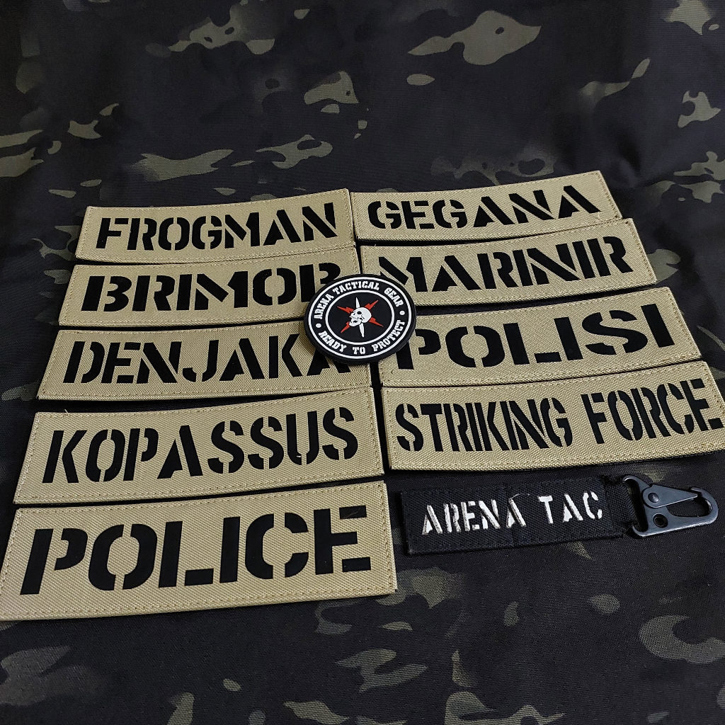 PATCH BODYVEST GURUN / PATCH LASER CREAM TNI POLRI / PATCH BODYVEST DEPAN BELAKANG