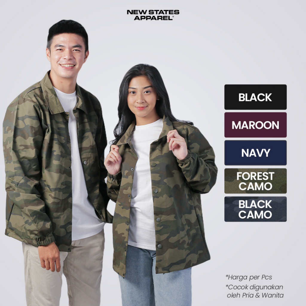 NEW STATES APPAREL - Coach Jacket Polos Pria dan Wanita Coaches Tahan Air Bahan Berkualitas dan Prem
