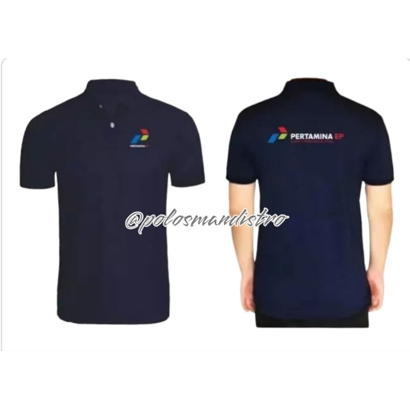 BORDIR KAOS POLO TSHIRT PERTAMINA Kaos Polo wangki Pertamina bahan Katun ya