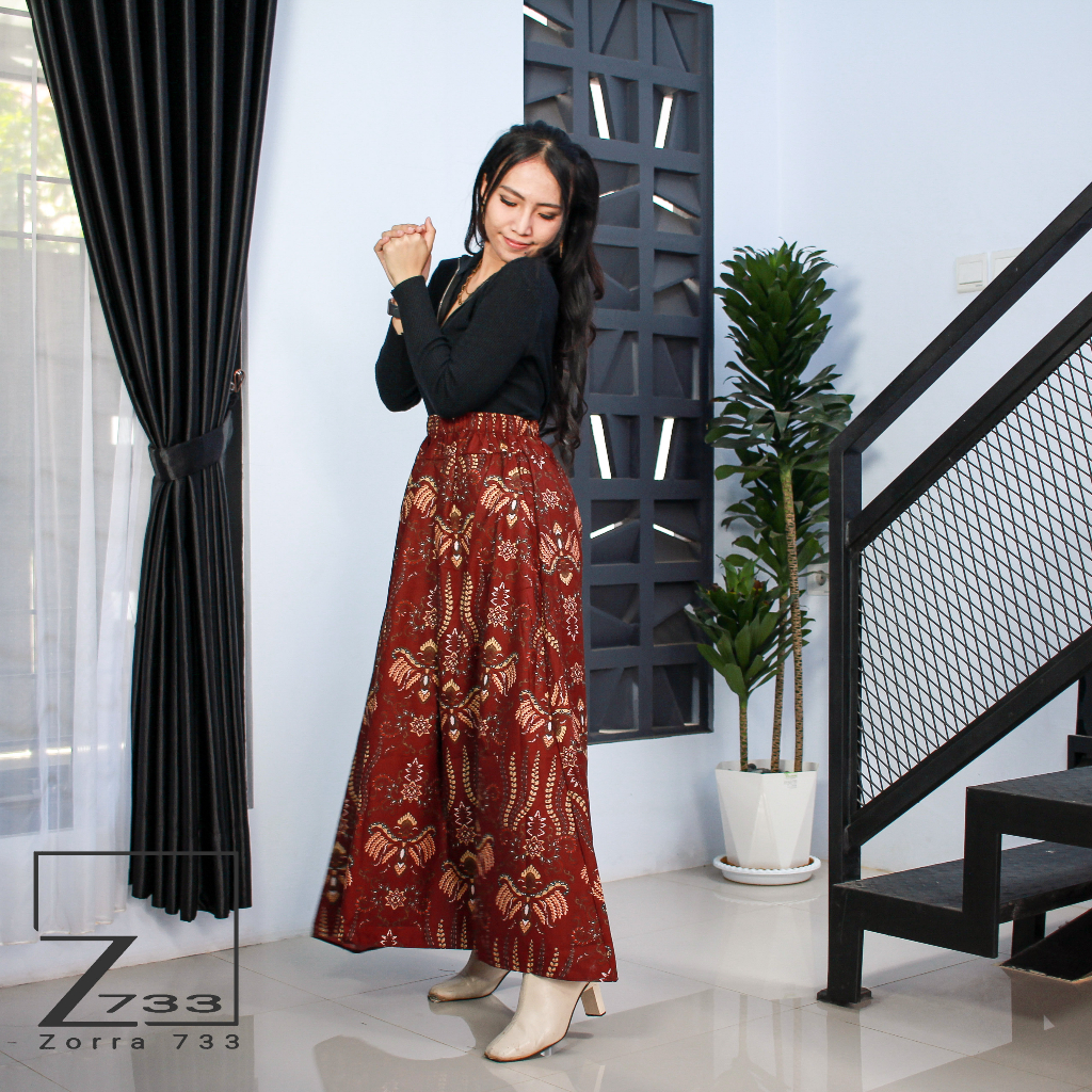 Batik wanita modern jumbo rok batik klok variasi rampel rok batik payung