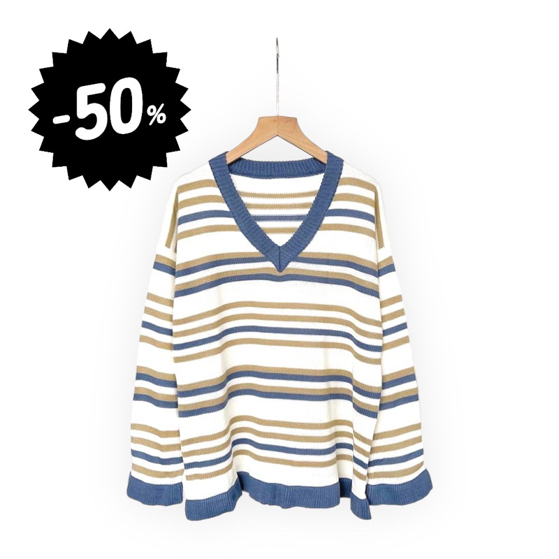 Lucy Sweater Oversize Knit Rajut Tribal Wanita Model Elegan dengan Desain Rajut yang Menarik