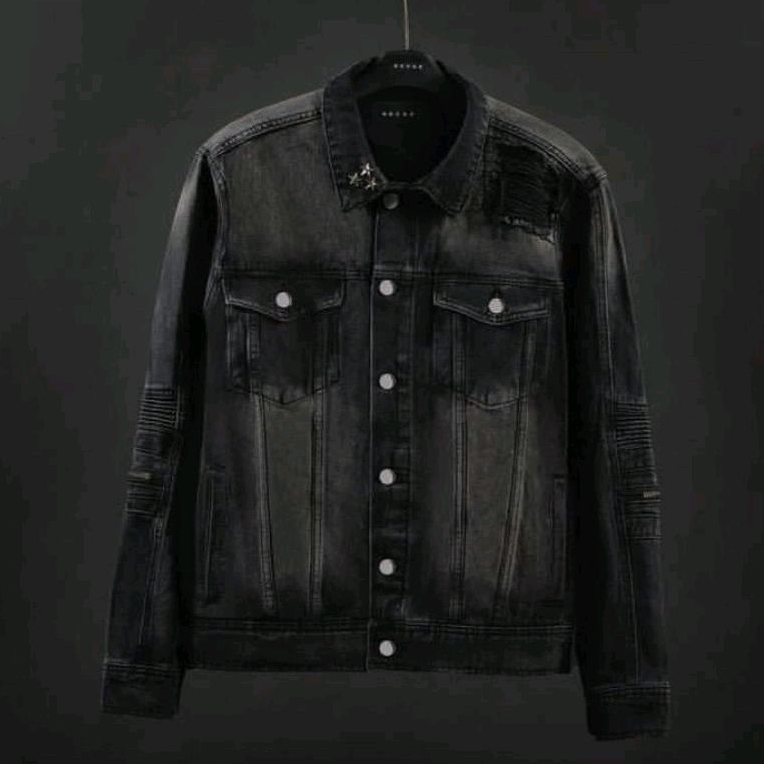 Rucas Jade Black Denim Jacket