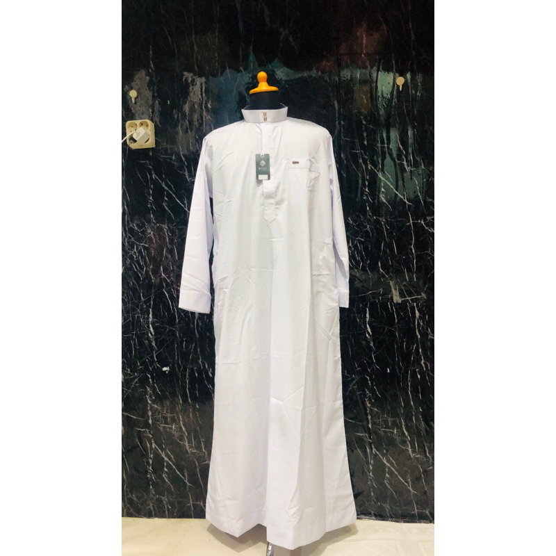 SOLLU JUBAH PRIA | JUBAH PUTIH KERAH TEGAK | GAMIS PRIA