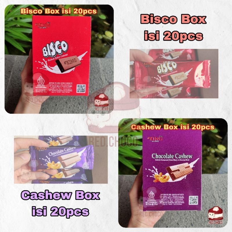 

D'King Chocolate Cashew/Bisco(BOX) isi 20pcs