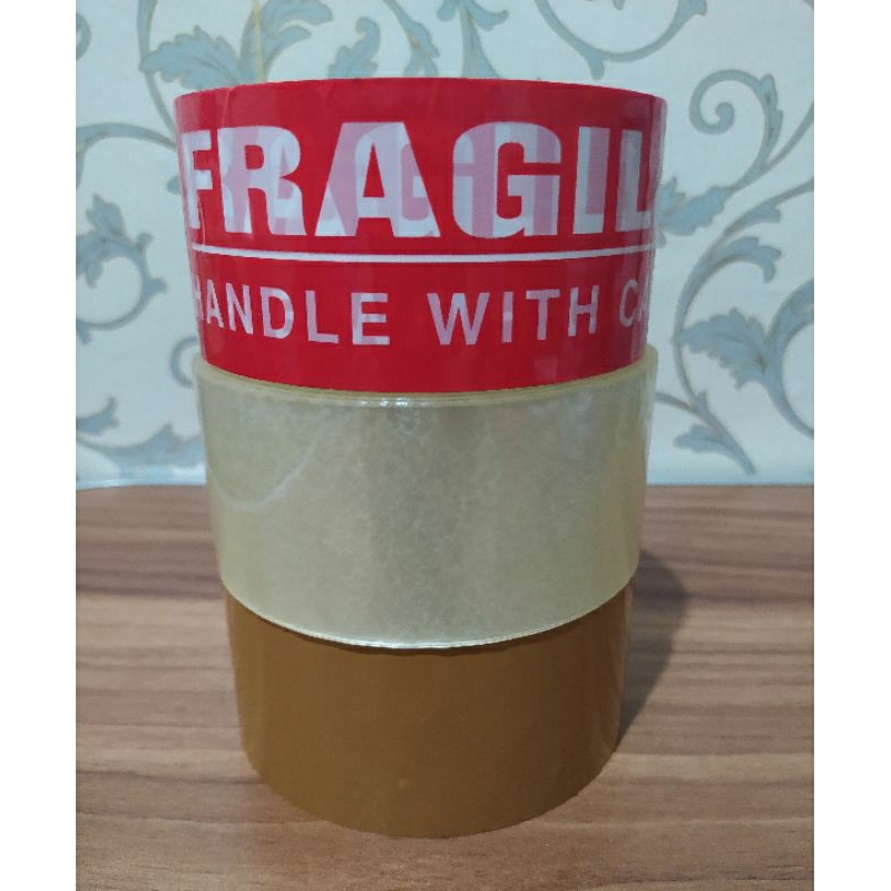 

Lakban Bening/ Coklat/Fragile 2" 48mm x 90Yard