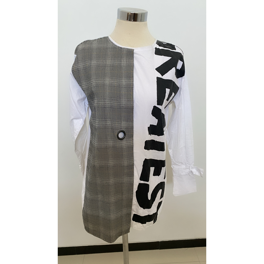 BAJU REATES LENGAN PANJANG ZARA ORIGINAL MODEL JUMBO SEPINGGUL ROUND NECK PAKAIAN WANITA ROCK SLANK 