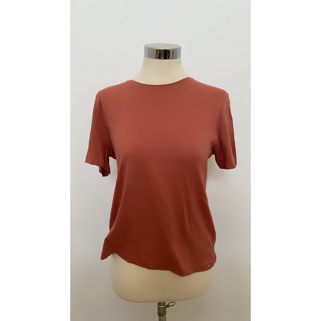 KAOS MERAH BATA T-SHIRT ZARA ASLI ORIGINAL BASIC READY STOK MERAH GUAVA ROUND NECK LENGAN PENDEK ATA