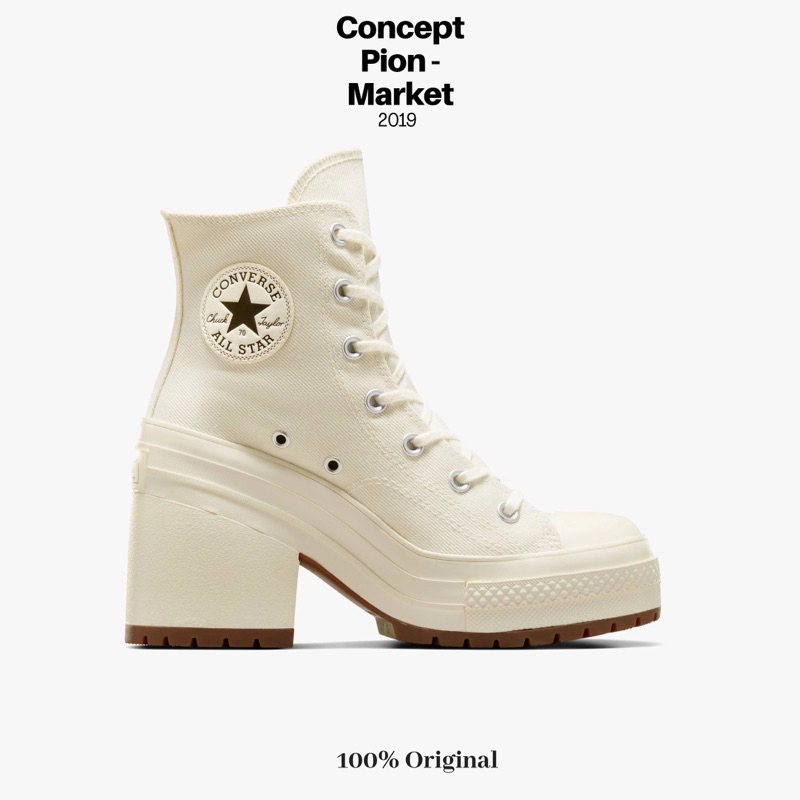 Converse Chuck 70 De Luxe Heel HI White/Egret/Egret