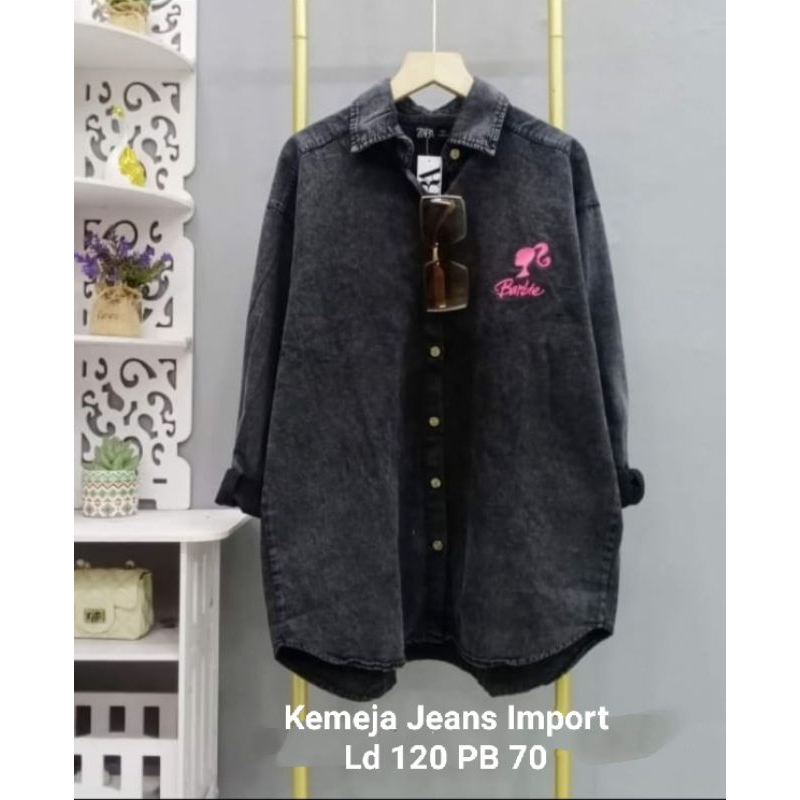 KEMEJA WANITA JEANS IMPORT