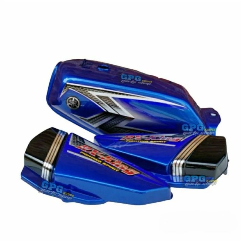 Tangki tengki rx king 2004 biru full set box aki kempolan aki rx king mirip ori