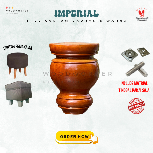 Kaki Divan Sofa Stabil Kayu Mahoni Buffet free Baut Siap Pasang