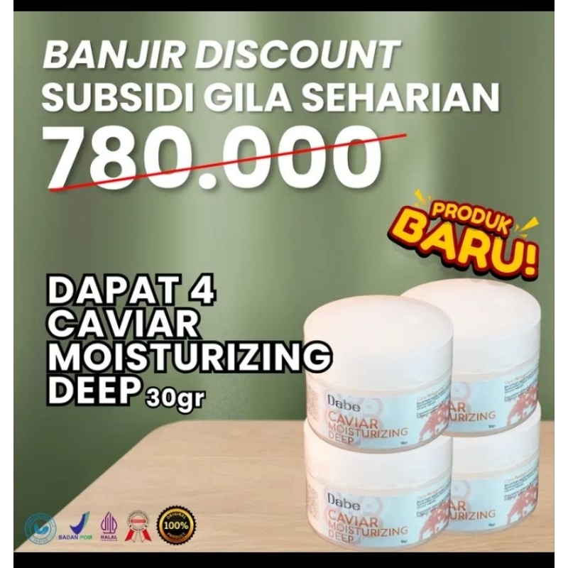 Ready paket 4pcs caviar moisturizer dabe beauty