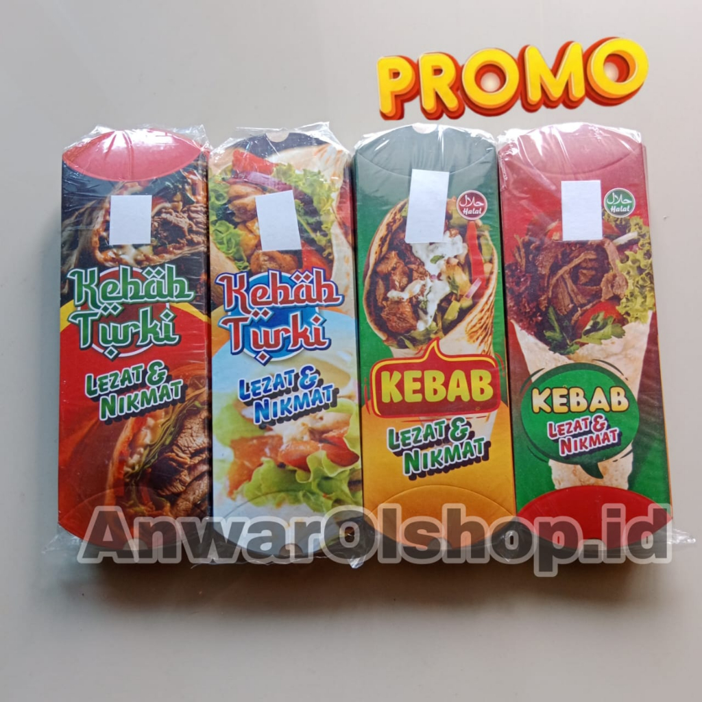 

dus kebab isi 100 lembar / wadah kebab 100 lembar / kemasan kebab 100 lembar terlaris