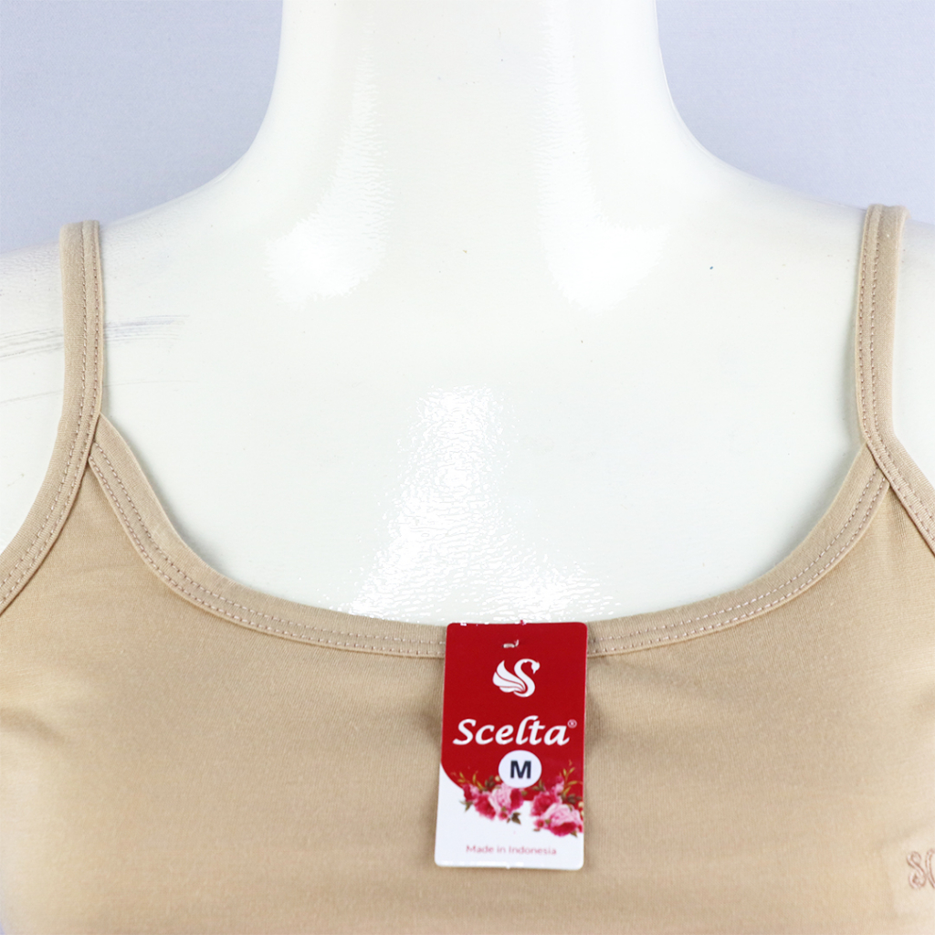 Scelta - Kamisol Tanktop Wanita Atasan Tank Top Camisole Polos Bahan Poliester Rayon At Sc 1157 thumbnail 4