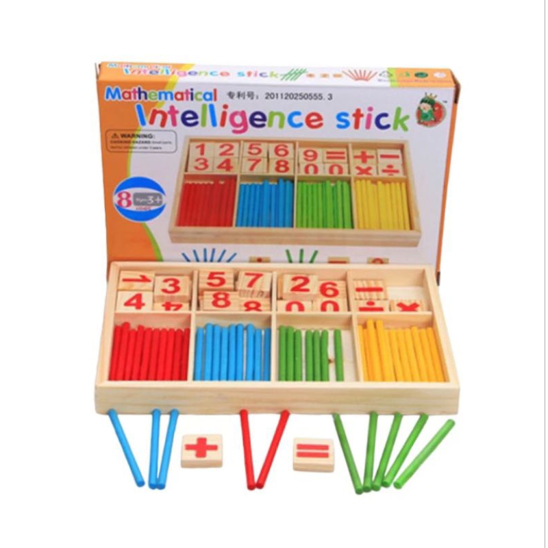Mainan Edukasi Anak - Number Stik Learning Box - Mainan Menghitung - Mainan Stik - Mainan Kayu
