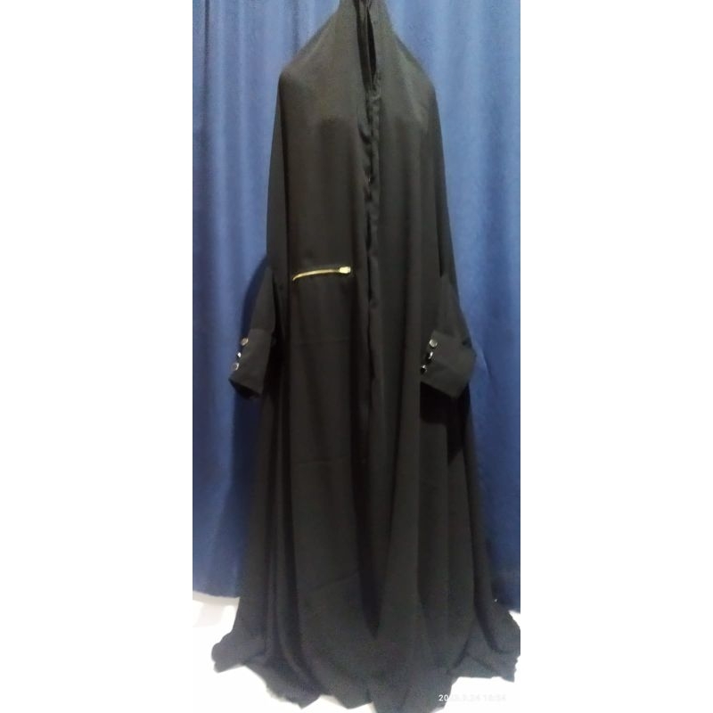 Long khimar overhead Afiyah lengan rit