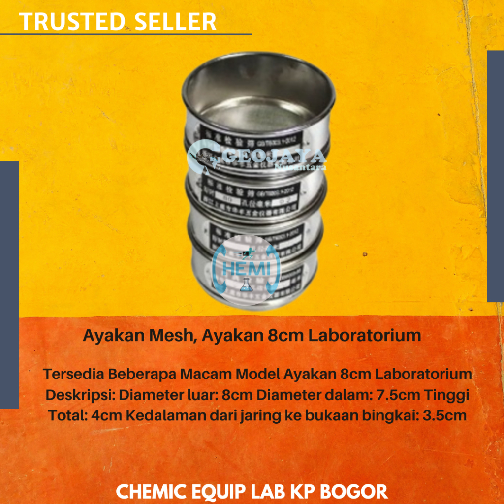 Ayakan Mesh, Ayakan 8cm Laboratorium