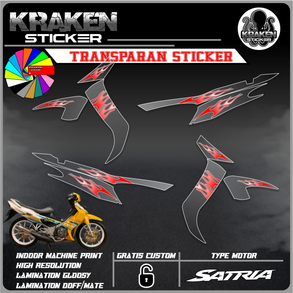 STRIPING TRANSPARAN SATRIA HIU VARIASI TRANSPARAN SATRIA HIU CODE 01