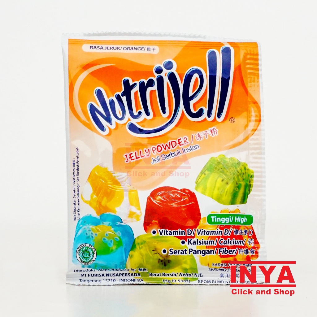 

Nutrijell Jelly Powder Orange 15gr Sachet - Jeli Serbuk Instan Rasa Jeruk