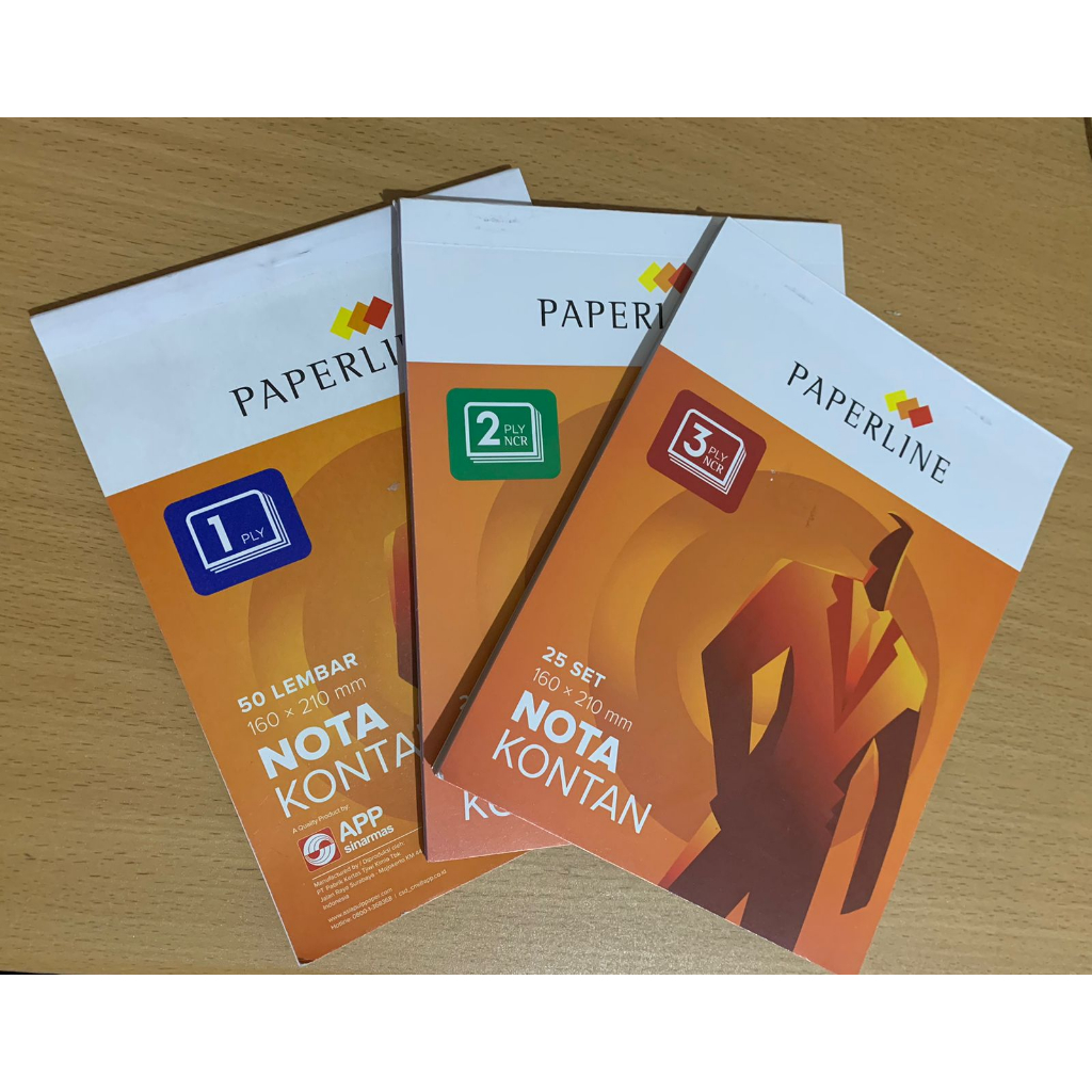 

Nota Kontan Paperline Besar 1Ply, 2Ply & 3Ply Ukuran 160 x 210 mm