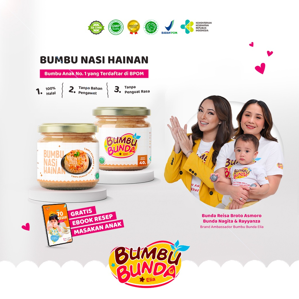 

Bumbu Bunda Elia Bumbu Nasi Hainan Bubuk Non MSG Non Pengawet / Bumbu Anak / Bumbu MPASI / Kaldu MPASI