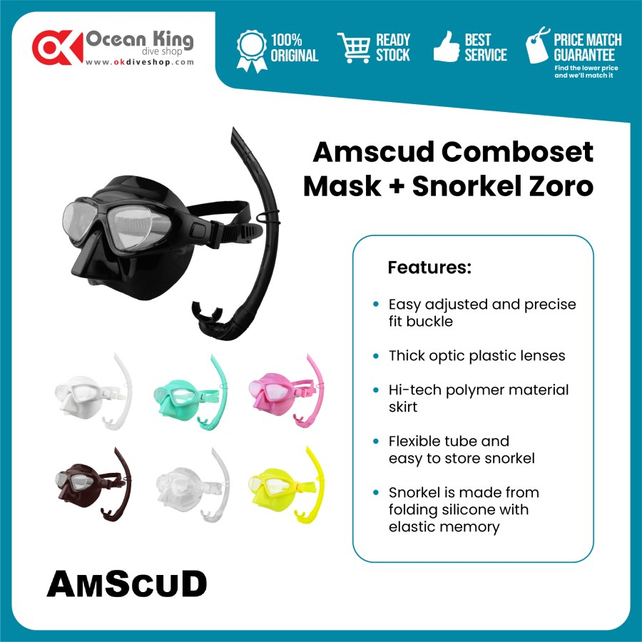 COMBOSET AMSCUD ZORO / MASK + SNORKEL AMSCUD ZORO