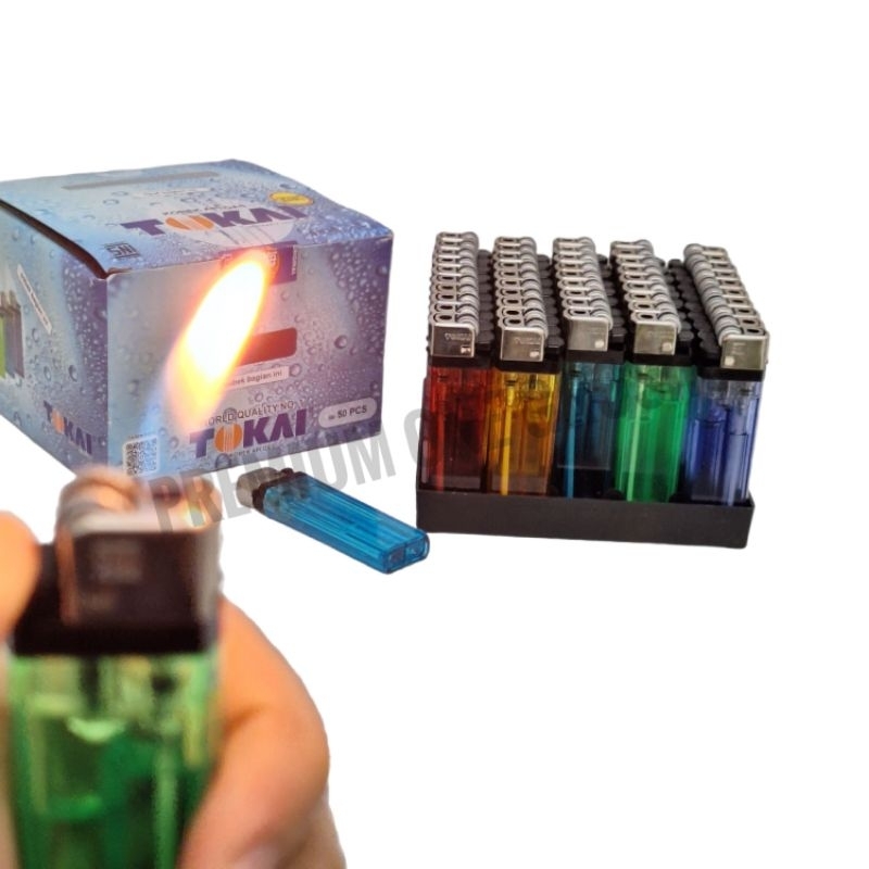 1 Pak Mancis TOKAI ASLI Isi 50 Pcs/Korek Api Gas