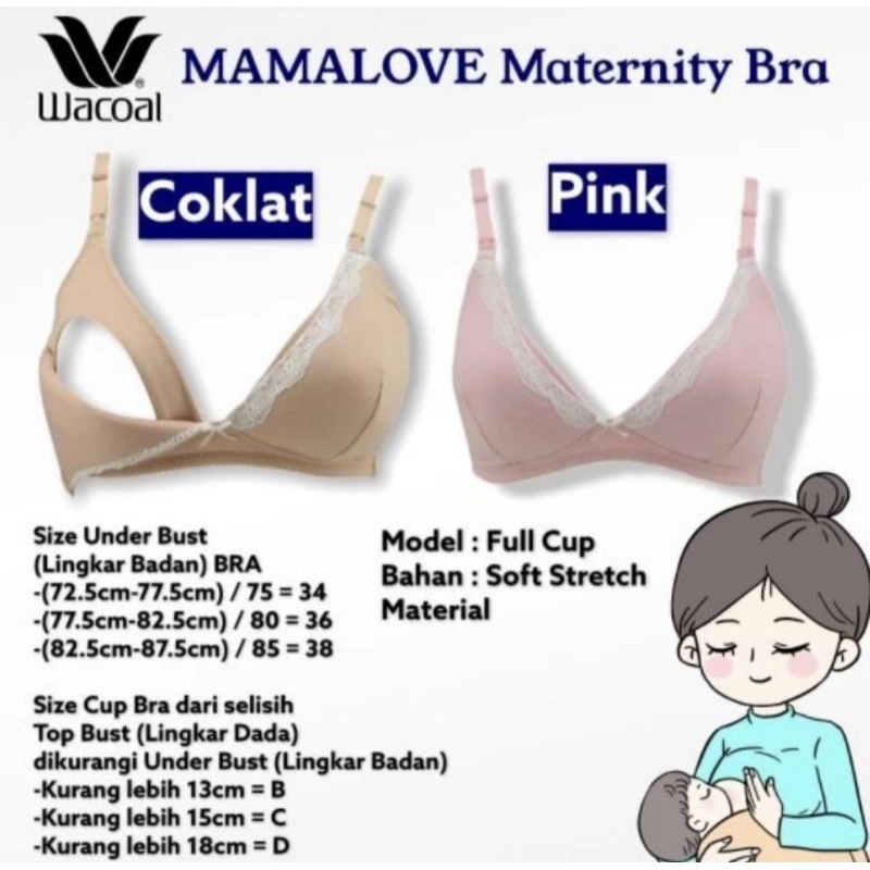 Wacoal Mamalove Bra IB 8034 R1 / Maternity Bra / Bra Menyusui