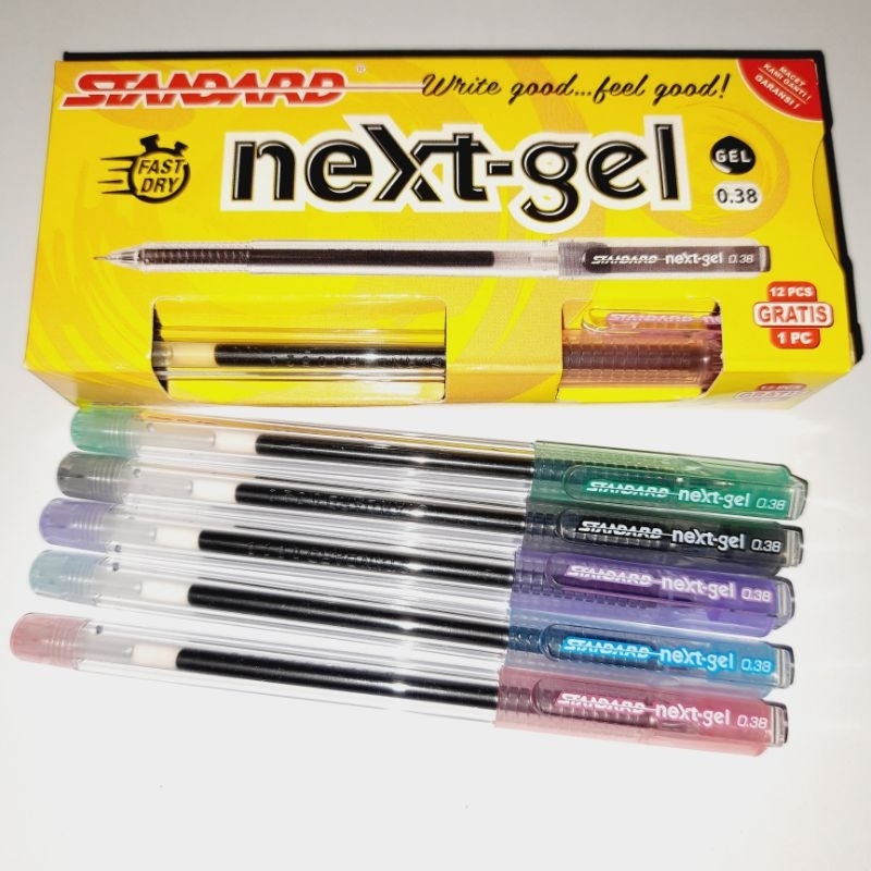 

Pulpen Standard NEXT GEL 0.38 Tinta Hitam - 1 Pack (12 pcs) - Bolpen Pena Pen Standard