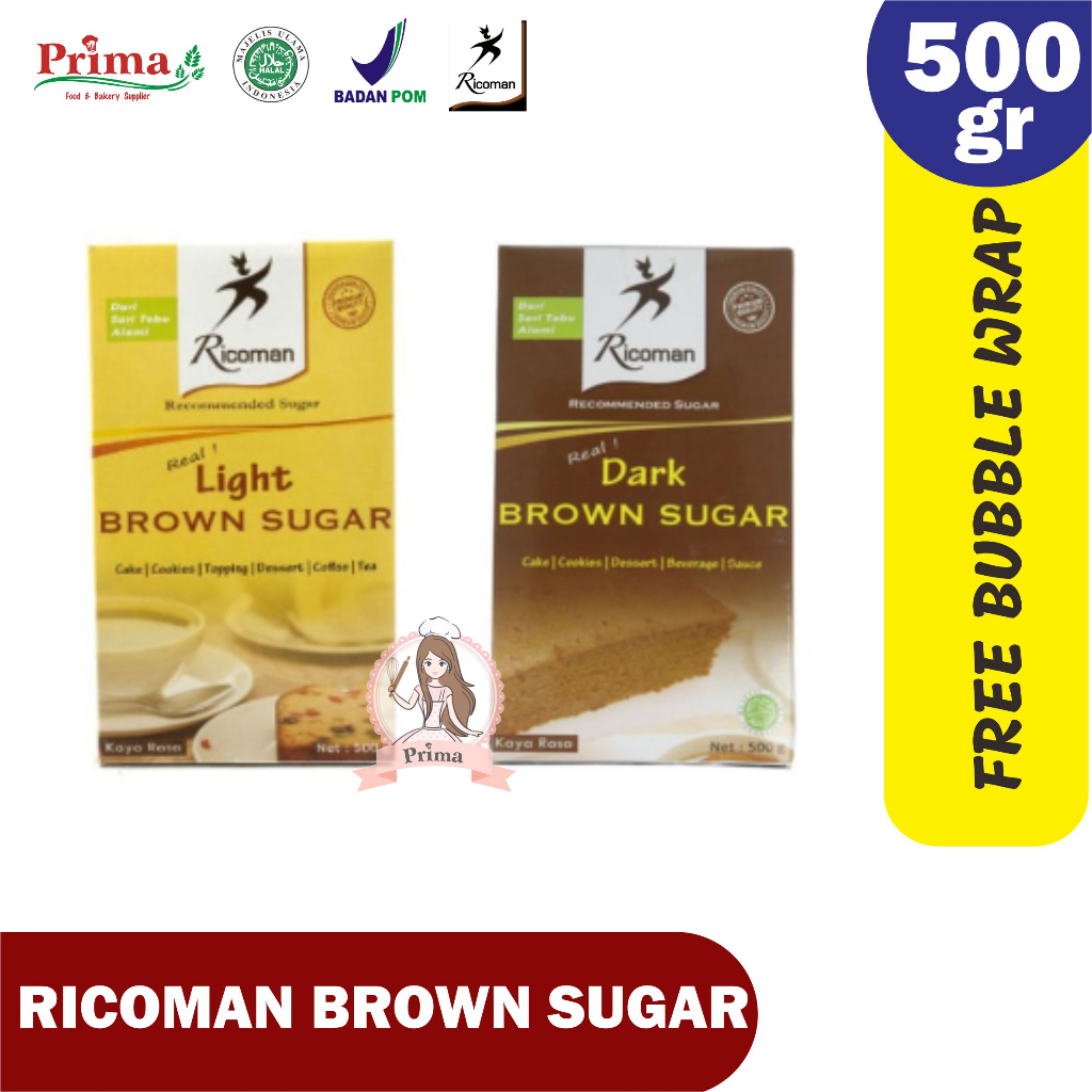 

Ricoman Light brown sugar 500 gr