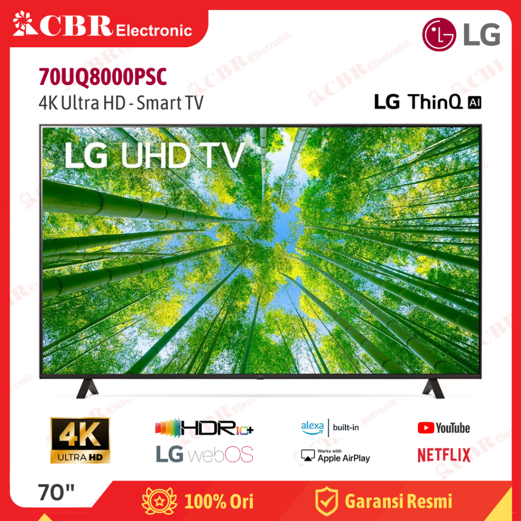 TV LG 70 Inch LED 70UQ8000PSC (4K UHD-Smart TV)