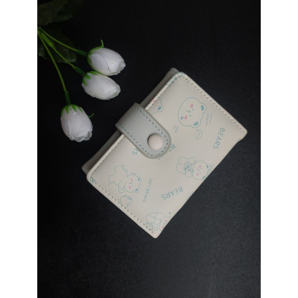 (Bear) DOMPET LIPAT WANITA MINI KOREA IMPOR/ DOMPET WANITA MINI KOREA LUCU/ DOMPET LIPAT WANITA IMPO