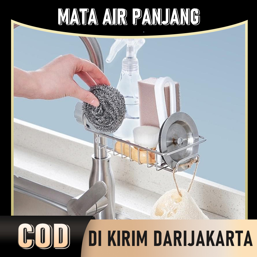 Rak Gantungan Barang Keran Air Peralatan Dapur Sabun Multifungsi / rak besi penyimpanan barang dapur