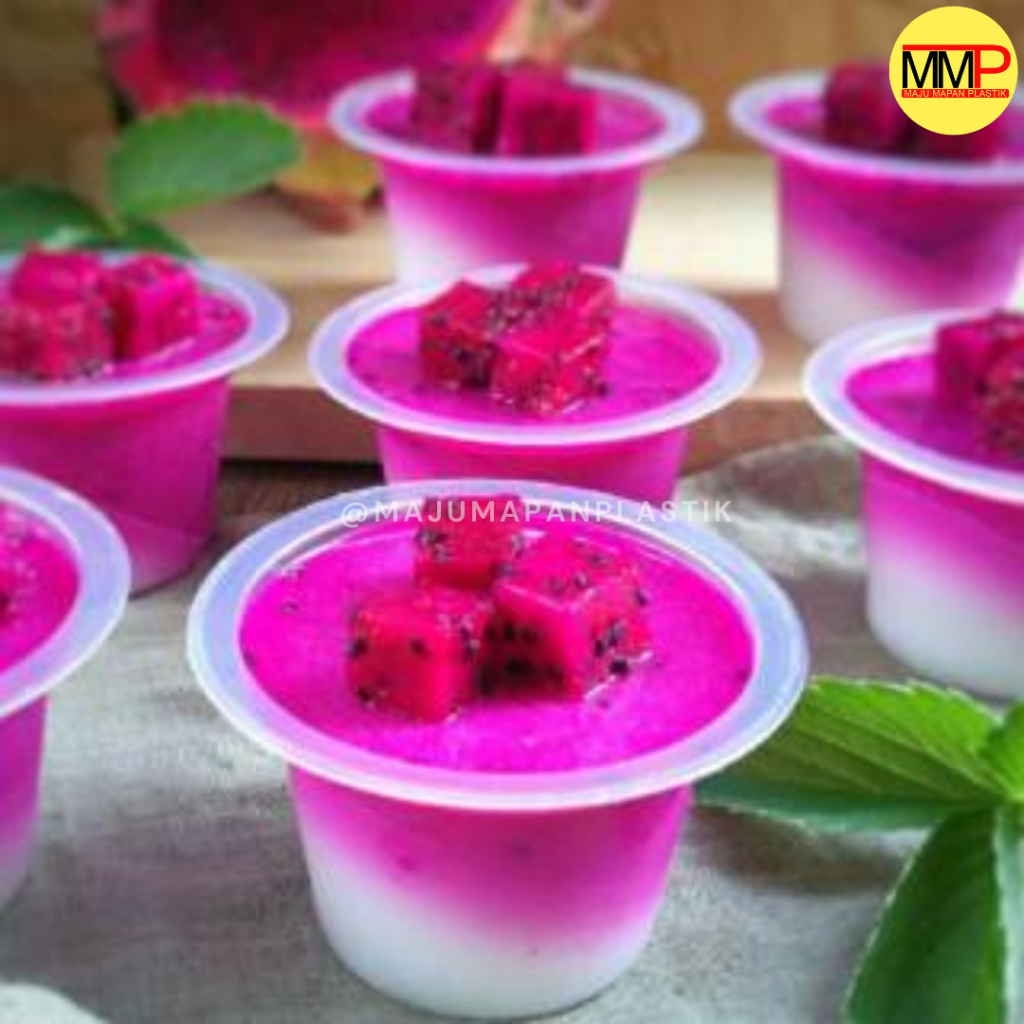 [100 PCS] Cup mini 65ml Termasuk Tutup / Cup Agar-agar kecil 65 ml / Cup Puding Mini Transparan