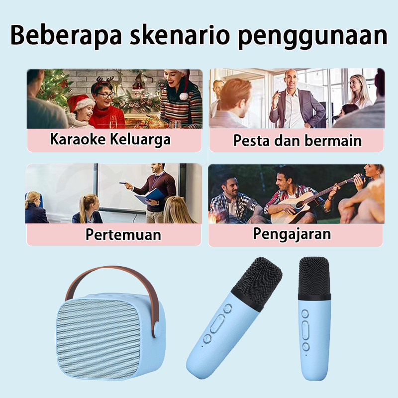 LHADEVSIG Speaker Bluetooth Karaoke 2 Mic Set Salon Bluetooth bt Speaker   karoke Bluetooth Speaker 