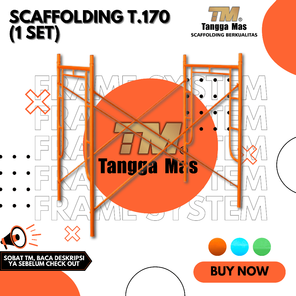 

SCAFFOLDING T.170 (1 SET) PERANCAH STEGER ANDANG TERMURAH BERKUALITAS