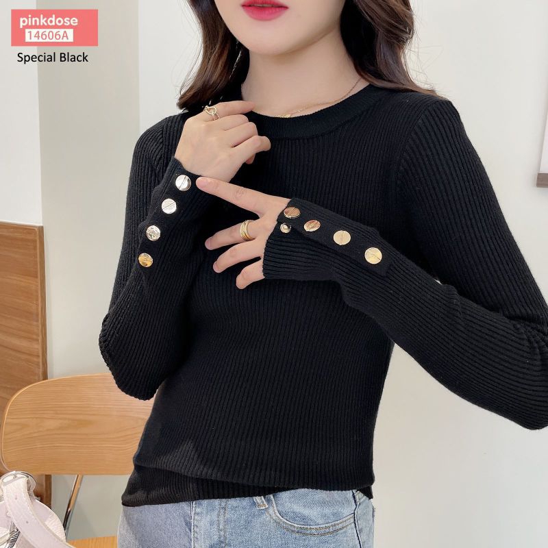 Manset rajut//Narra manset//Manset hitam//Atasan rajut//Baju rajut//Manset rajut import