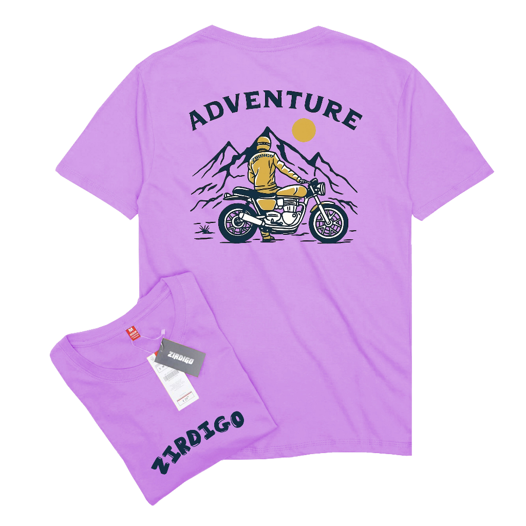 Zirdigo Kaos Distro Adventure 022 debe Lengan Pendek Print Quality Baju Pria-Taro