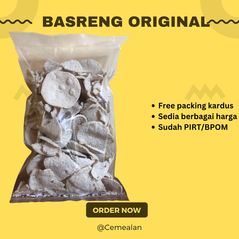 

KRIPIK BASRENG ORIGINAL CEMILAN ASIN GURIH 250gr MURAH