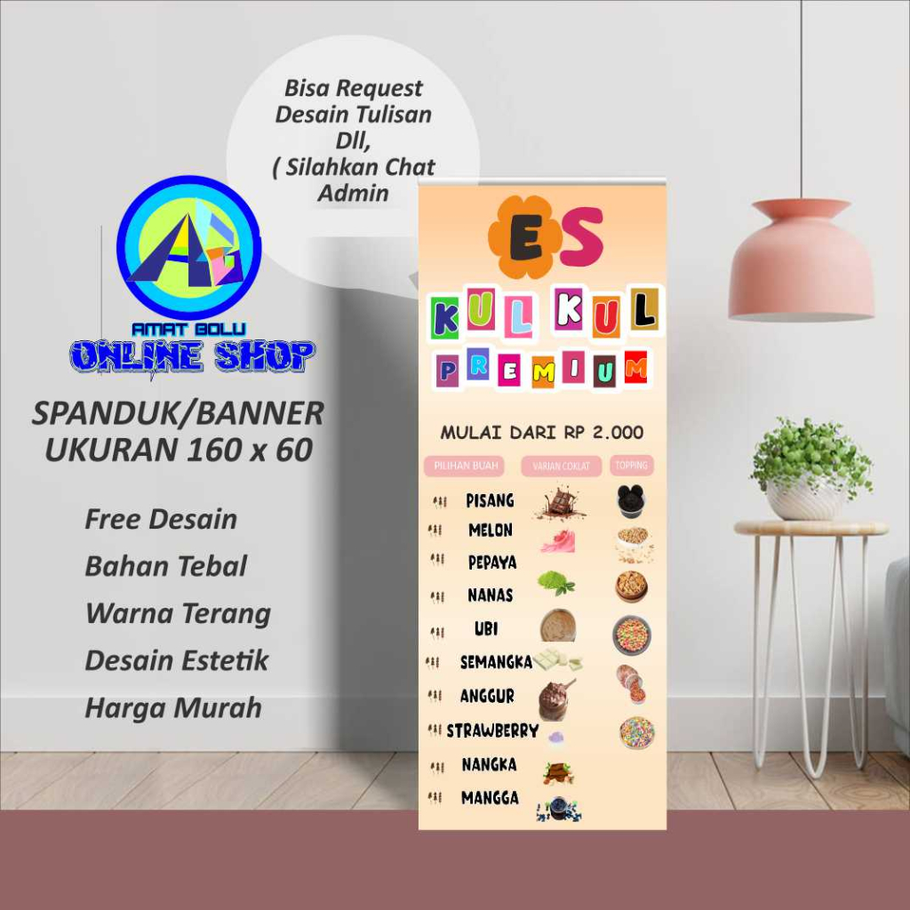 SPANDUK ES KULKUL PREMIUM 60x160