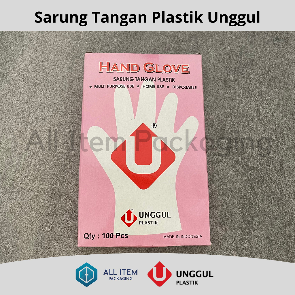 Sarung Tangan Plastik Unggul / Hand Glove @100 Pcs
