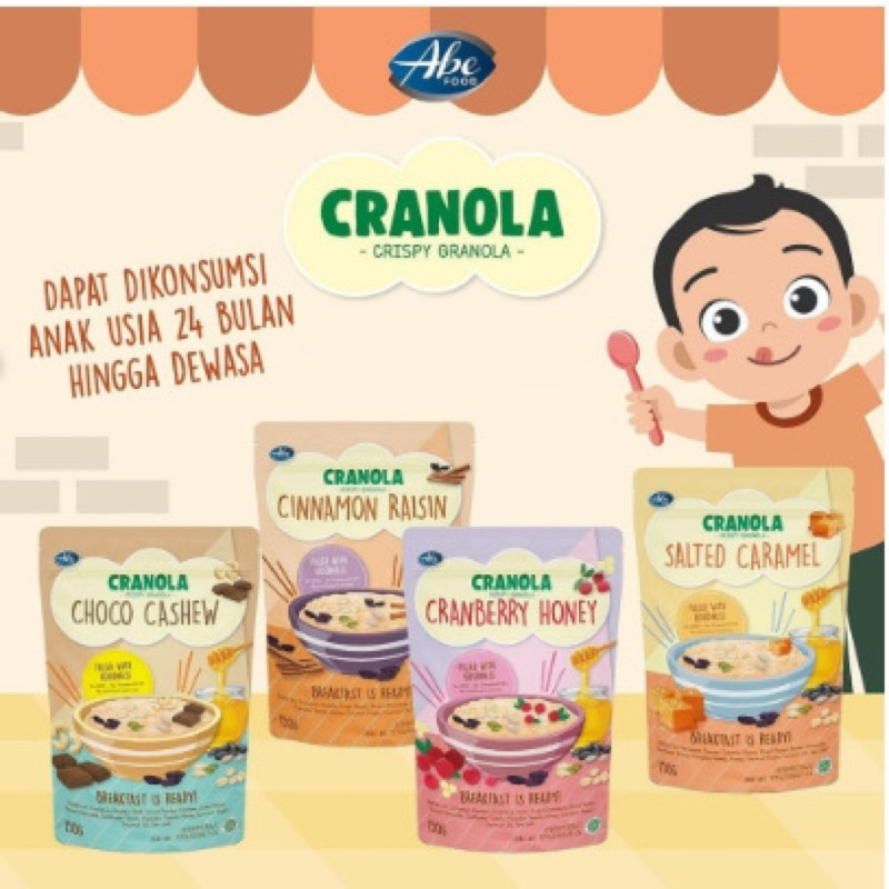 

ABE FOOD Cranola Crispy Granola 150gr / Makanan Anak