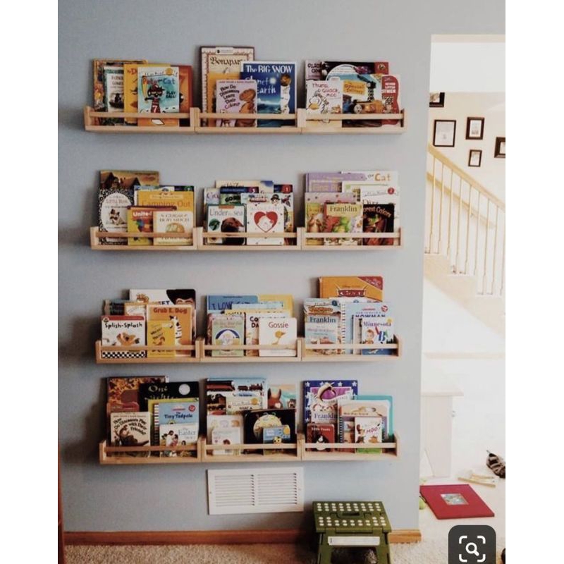 RK Langsung kirim Rak buku dinding, rak pojok baca anak penghemat ruangan, rak serbaguna multifungsi