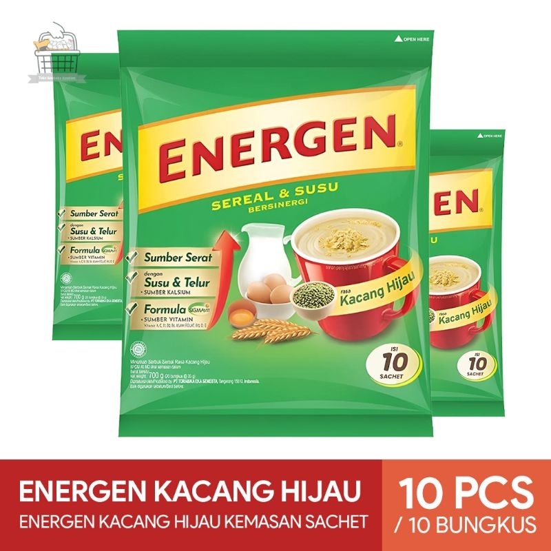 

Energen Kacang Hijau - Minuman Energen Rasa Kacang Hijau - 10 Sachet