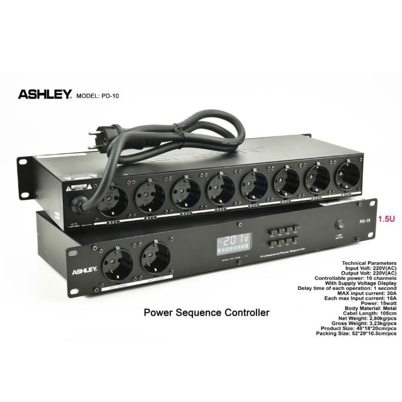 Power sequencer Ashley PD 10 controller