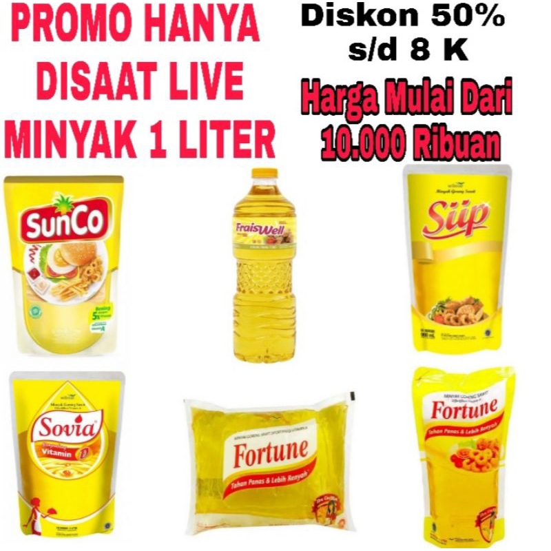 

Minyak Goreng 1 L aneka merk